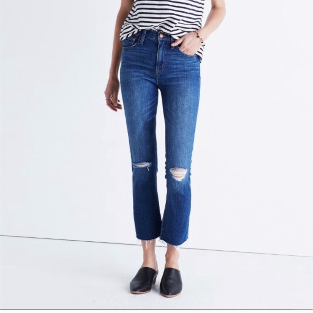 Madewell 10” High Riser Demi Boot distressed 32